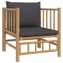 7-piece bamboo garden furniture set with dark gray cushions by vidaXL, Garden sets - Ref: Foro24-3155221, Price: 658,62 €, Di...