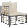 Set muebles de jardín 7 pzas y cojines ratán PE gris antracita de vidaXL, Sofás de exterior - Ref: Foro24-3186722, Precio: 53...