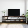 TV stand made of metal and brown oak plywood, measuring 180x30x50cm. by vidaXL, TV Furniture - Ref: Foro24-826758, Price: 88,...