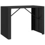 Mesa alta bar ratán PE y superficie vidrio negro 145x80x110 cm de vidaXL, Mesas de jardín - Ref: Foro24-362597, Precio: 244,4...