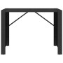 Mesa alta bar ratán PE y superficie vidrio negro 145x80x110 cm de vidaXL, Mesas de jardín - Ref: Foro24-362597, Precio: 244,4...