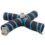 Cat tunnel with 4 exits black and blue polyester 25 cm by vidaXL, Play tents and tunnels - Ref: Foro24-172187, Price: 22,78 €...