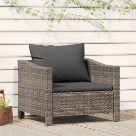 Garden armchair with gray synthetic rattan cushion by vidaXL, Garden sets - Ref: Foro24-362693, Price: 108,66 €, Discount: %