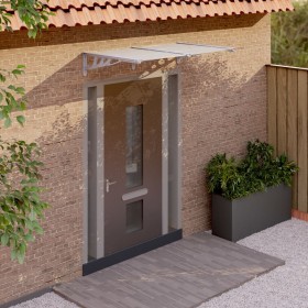 Gray and transparent polycarbonate door canopy 152.5x90 cm by vidaXL, Awnings - Ref: Foro24-153691, Price: 75,27 €, Discount: %