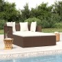 Lounger with brown synthetic rattan cushions 182x118x63 cm by vidaXL, Outdoor beds - Ref: Foro24-362266, Price: 295,83 €, Dis...