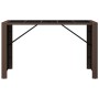 Mesa alta bar superficie vidrio ratán PE marrón 185x80x110 cm de vidaXL, Mesas de jardín - Ref: Foro24-362599, Precio: 178,62...