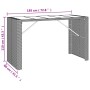 Mesa alta bar superficie vidrio ratán PE marrón 185x80x110 cm de vidaXL, Mesas de jardín - Ref: Foro24-362599, Precio: 178,62...