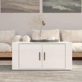 Glossy white plywood coffee table 80x50x36 cm by vidaXL, Coffee table - Ref: Foro24-816514, Price: 65,40 €, Discount: %