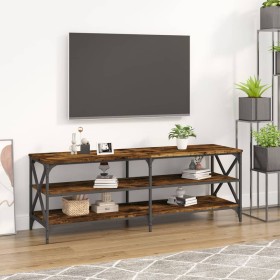 TV stand made of smoked oak plywood, measuring 140x40x50 cm. by vidaXL, TV Furniture - Ref: Foro24-826726, Price: 66,99 €, Di...