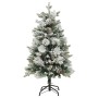 Weihnachtsbaum mit Schnee, LED-Lichtern und Tannenzapfen aus PVC und PE 120 cm von vidaXL, Weihnachtsbäume - Ref: Foro24-3442...