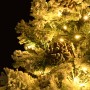 Weihnachtsbaum mit Schnee, LED-Lichtern und Tannenzapfen aus PVC und PE 120 cm von vidaXL, Weihnachtsbäume - Ref: Foro24-3442...