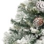 Weihnachtsbaum mit Schnee, LED-Lichtern und Tannenzapfen aus PVC und PE 120 cm von vidaXL, Weihnachtsbäume - Ref: Foro24-3442...