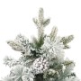 Weihnachtsbaum mit Schnee, LED-Lichtern und Tannenzapfen aus PVC und PE 120 cm von vidaXL, Weihnachtsbäume - Ref: Foro24-3442...