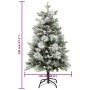 Weihnachtsbaum mit Schnee, LED-Lichtern und Tannenzapfen aus PVC und PE 120 cm von vidaXL, Weihnachtsbäume - Ref: Foro24-3442...