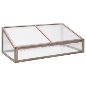 Gray fir wood greenhouse 110x58.5x39 cm by vidaXL, Greenhouses - Ref: Foro24-362647, Price: 58,16 €, Discount: %