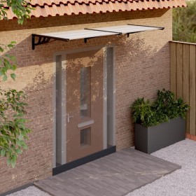 Black and transparent polycarbonate door canopy 239x90 cm by vidaXL, Awnings - Ref: Foro24-153686, Price: 85,89 €, Discount: %