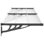 Black and transparent polycarbonate door canopy 239x90 cm by vidaXL, Awnings - Ref: Foro24-153686, Price: 86,71 €, Discount: %