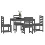 Juego de comedor de jardín 5 piezas madera maciza pino gris de vidaXL, Conjuntos de jardín - Ref: Foro24-3154685, Precio: 284...