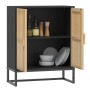 Black plywood sideboard 60x30x75 cm by vidaXL, Lockers and storage cabinets - Ref: Foro24-352110, Price: 114,35 €, Discount: %