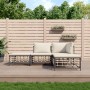 Gartenmöbel-Set 4-teilig und anthrazitfarbene PE-Rattan-Kissen von vidaXL, Outdoor-Sofas - Ref: Foro24-3186726, Preis: 269,71...