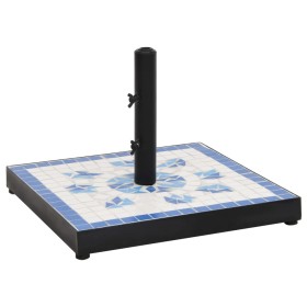 Blau-weißer quadratischer Schirmständer, 12 kg von vidaXL, Schirmständer - Ref: Foro24-362222, Preis: 71,99 €, Rabatt: %