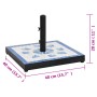 Blue and white square umbrella base 12 kg by vidaXL, Umbrella bases - Ref: Foro24-362222, Price: 72,22 €, Discount: %