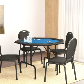 Folding poker table for 8 players blue 108x108x75 cm by vidaXL, Game and poker tables - Ref: Foro24-80405, Price: 118,12 €, D...