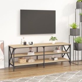 Mueble para TV madera contrachapada roble Sonoma 140x40x50 cm de vidaXL, Muebles TV - Ref: Foro24-826725, Precio: 71,90 €, De...