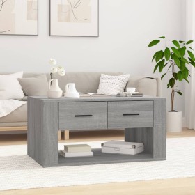 Mesa de centro madera contrachapada gris Sonoma 80x50x40 cm de vidaXL, Mesas de centro - Ref: Foro24-816534, Precio: 82,99 €,...