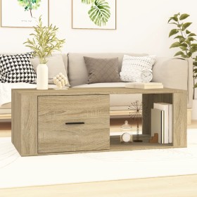 Mesa de centro madera contrachapada roble Sonoma 100x50,5x35 cm de vidaXL, Mesas de centro - Ref: Foro24-816539, Precio: 74,9...