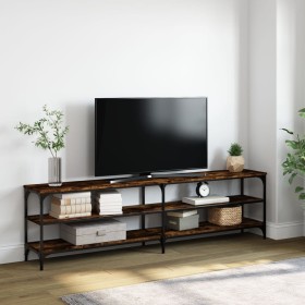 Metal TV cabinet and smoke oak plywood 180x30x50cm by vidaXL, TV Furniture - Ref: Foro24-826756, Price: 58,71 €, Discount: %