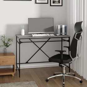 Sonoma gray plywood iron desk 100x50x75 cm by vidaXL, Desks - Ref: Foro24-826722, Price: 128,25 €, Discount: %