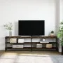 TV-Schrank aus Metall und Sperrholz aus geräucherter Eiche, 180 x 30 x 50 cm von vidaXL, TV-Möbel - Ref: Foro24-826756, Preis...