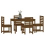 Garden dining set 5 pieces solid honey brown pine wood by vidaXL, Garden sets - Ref: Foro24-3154686, Price: 265,99 €, Discoun...