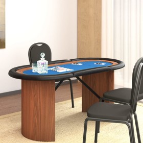 Poker table for 10 players blue 160x80x75 cm by vidaXL, Game and poker tables - Ref: Foro24-80409, Price: 213,99 €, Discount: %