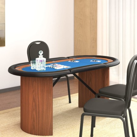 Poker table for 10 players blue 160x80x75 cm by vidaXL, Game and poker tables - Ref: Foro24-80409, Price: 213,67 €, Discount: %