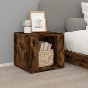 Smoked oak plywood nightstand 41x40x36 cm by vidaXL, Nightstands - Ref: Foro24-816549, Price: 36,99 €, Discount: %