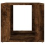 Mesita de noche madera contrachapada roble ahumado 41x40x36 cm de vidaXL, Mesitas de noche - Ref: Foro24-816549, Precio: 36,9...