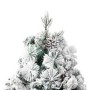 Christmas tree with snow, LED lights and pine cones PVC and PE 195 cm by vidaXL, Christmas trees - Ref: Foro24-344293, Price:...