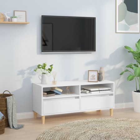 TV stand made of white plywood 100x34.5x44.5 cm by vidaXL, TV Furniture - Ref: Foro24-831893, Price: 83,96 €, Discount: %