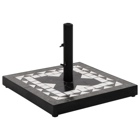 Black and white square umbrella base 12 kg by vidaXL, Umbrella bases - Ref: Foro24-362224, Price: 71,99 €, Discount: %