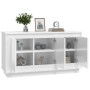 Aparador de madera contrachapada blanco brillante 102x35x55 cm de vidaXL, Aparadores - Ref: Foro24-831887, Precio: 125,03 €, ...