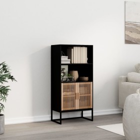 Tall black plywood sideboard 60x35x125 cm by vidaXL, Lockers and storage cabinets - Ref: Foro24-352134, Price: 131,19 €, Disc...