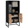 Tall black plywood sideboard 60x35x125 cm by vidaXL, Lockers and storage cabinets - Ref: Foro24-352134, Price: 131,19 €, Disc...