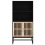 Tall black plywood sideboard 60x35x125 cm by vidaXL, Lockers and storage cabinets - Ref: Foro24-352134, Price: 131,19 €, Disc...