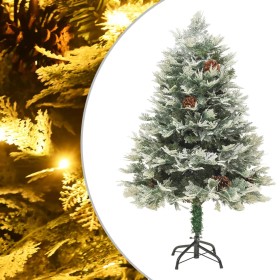 Christmas tree with LED and pine cones green PVC and PE 150 cm by vidaXL, Christmas trees - Ref: Foro24-344296, Price: 110,85...