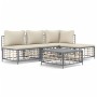 Garden furniture set 5 pieces cushions anthracite PE rattan by vidaXL, Outdoor sofas - Ref: Foro24-3186732, Price: 354,09 €, ...