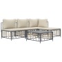 Garden furniture set 5 pieces cushions anthracite PE rattan by vidaXL, Outdoor sofas - Ref: Foro24-3186732, Price: 354,09 €, ...