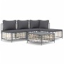 Garden furniture set 5 pieces cushions anthracite PE rattan by vidaXL, Outdoor sofas - Ref: Foro24-3186733, Price: 351,84 €, ...