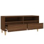 Mueble de TV madera contrachapada marrón roble 100x34,5x44,5 cm de vidaXL, Muebles TV - Ref: Foro24-831900, Precio: 63,99 €, ...